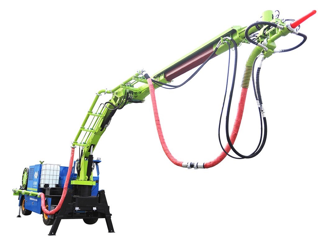 混凝土噴射機(jī)，一種高速噴射混凝土料均勻噴涂到施工面的機(jī)械設(shè)備(圖1)